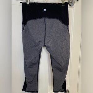 Lululemon Train Times Crop (17") Heathered Gray/Black